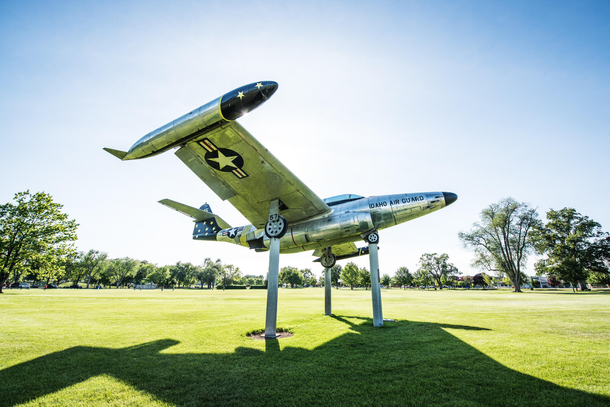 An Idaho Air Guard plane outside the Warhawk Air Museum in Nampa.