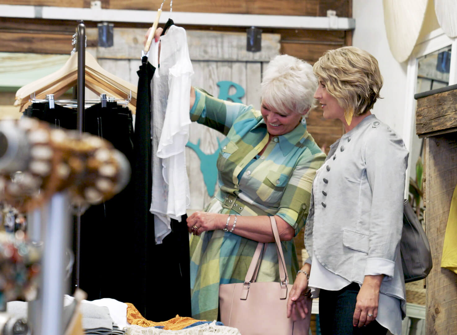 Two women shopping in Nampa, Idaho.