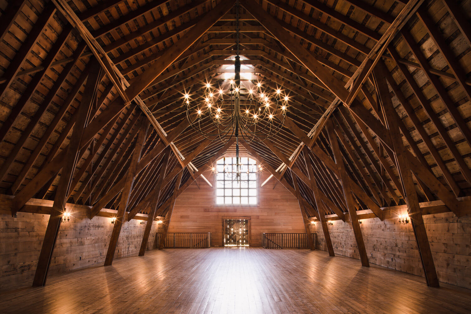 Interior of the White Barn at Happy Valley in Nampa.