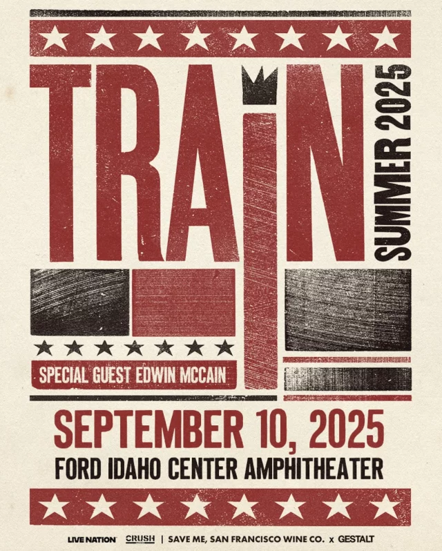 → CONCERT TICKET GIVEAWAY ←Our weekly concert giveaway continues! 🙌 We are giving away two tickets to Train in Nampa, Idaho show at the @fordidahocenter on Wednesday, September 10.🎉TO ENTER GIVEAWAY:  → Follow @visitnampa→ Like this post → Tag the 3 people you’d love to take with you in the comments. 🤫Pssst, or tag more. More tags = more entries. 🔎THE FINE PRINT:* This giveaway is not sponsored or endorsed by instagram.* Winner will receive 2 tickets. * Must be 18 years or older to win.* Winner will be drawn Saturday, September 6.* Tickets will be transferred electronically via Ticketmaster. #visitnampa #nampaidaho #visitidaho