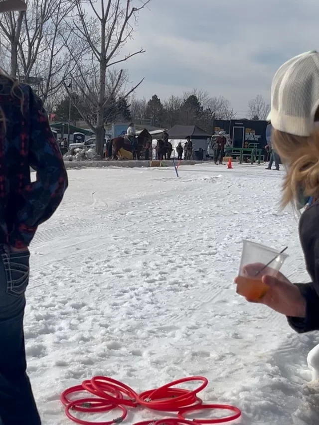 Perfect weather and venue for the debut of @proskijor at the @fordidahocenter. It did not disappoint!☀️❄️🎿🐎